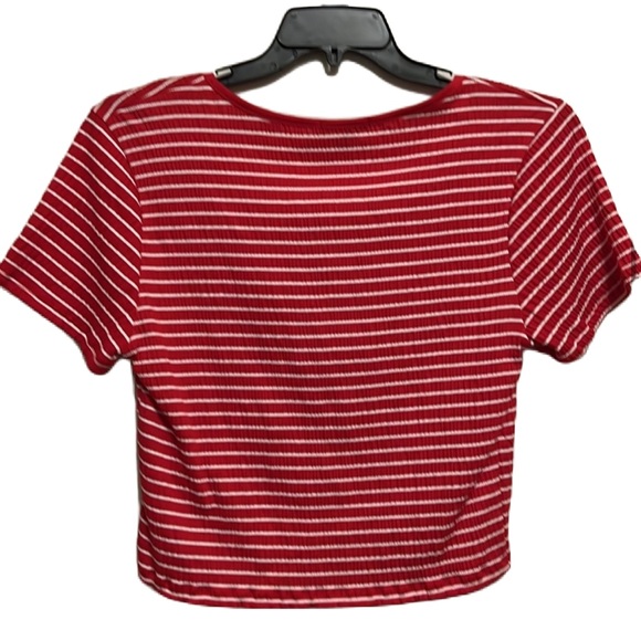 AMBIANCE Top, Colors Red/white, Size 1X - Picture 2 of 4